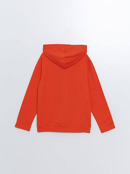 Kap??onlu Bask?l? Uzun Kollu Erkek ?ocuk Sweatshirt - Waikiki фото 3