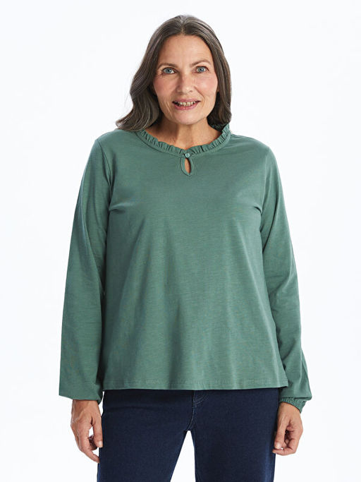 Bisiklet Yaka Kad?n Bluz