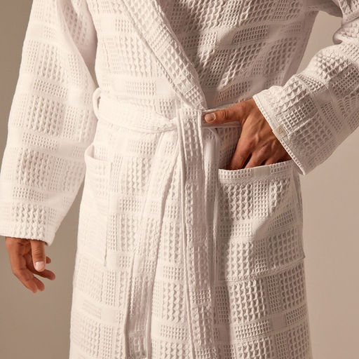 Халат вафельный мужской SL HOME: Chess «Блан де Блан», размер XL, хлопок 100%, белый