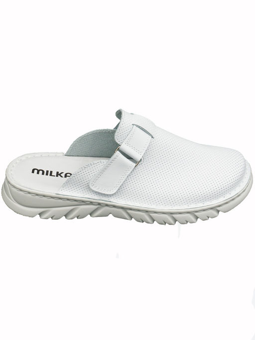 03 | Duki | Белые женские медицинские сабо натуральная кожа - Milka shoes&more фото 2