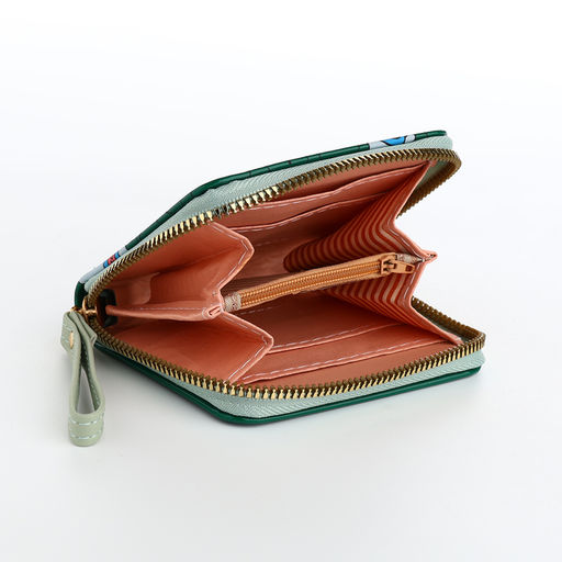 Кошелёк на молнии «Мишки», зелёный