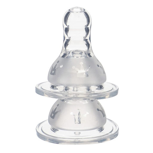 Соска на бутылочку M&B «Корона», антиколиковая, классическое горло, от 6 мес., быстрый поток, 2+1 шт