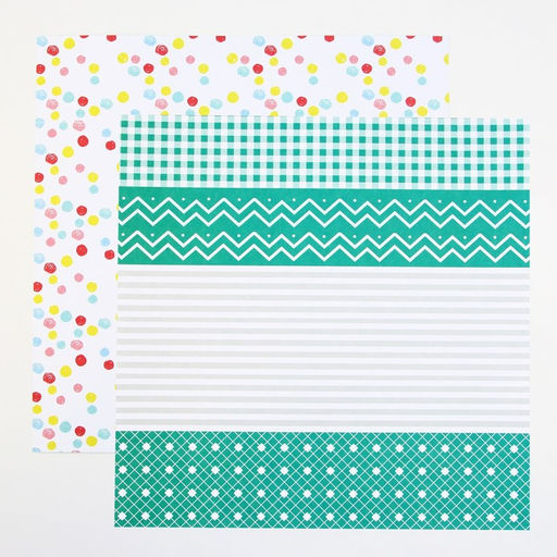 Бумага для скрапбукинга «Яркая геометрия», 12 листов, 30.5×30.5 см, 180 г/м²