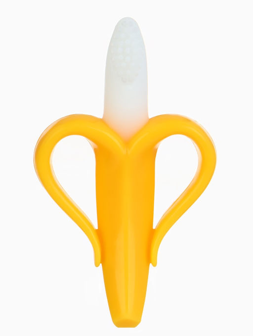 Прорезыватели силиконовые для зубов «Банан и погремушка», набор 2 шт.