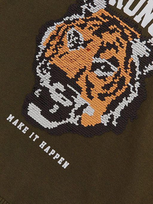 Bisiklet Yaka ?ift Y?nl? Payetli Uzun Kollu Erkek ?ocuk Triko Kazak