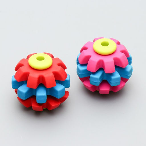 Игрушка жевательная Неровности судьбы, TPR, 7 см, жёлтая/красная/голубая - Пижон фото 2