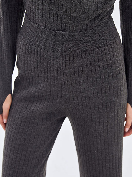 Beli Lastikli Dokulu Kad?n Triko Pantolon