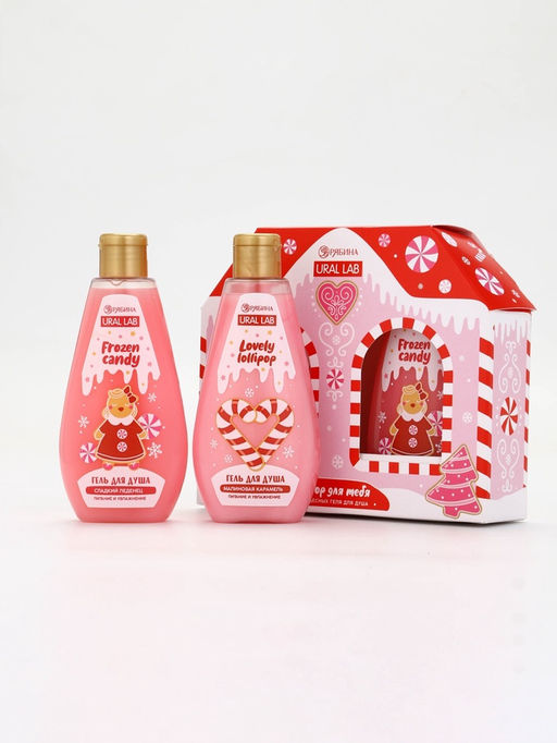 Гель для душа С Новым годом, lovely lollipop, набор 2 шт. ? 200 мл, URAL LAB  фото 3