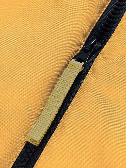 Парка зимняя подростковая для мальчика с капюшоном желтого цвета 9533J