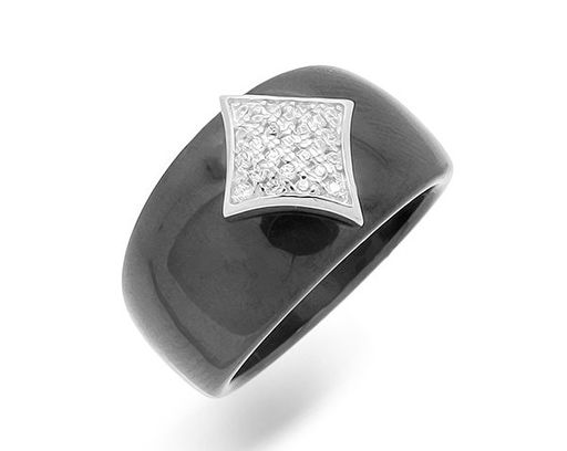 Кольцо из серебра керамика, МКВ255