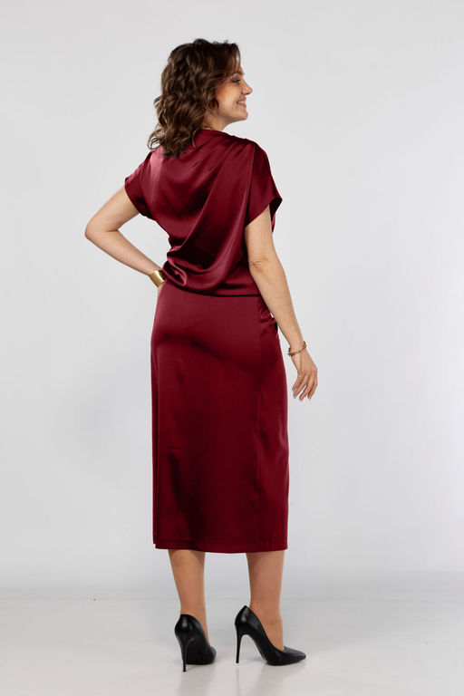 Платье Olga Style С902 красное вино