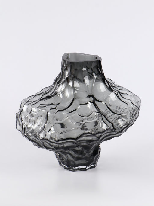 Ваза «Джино», 21×25 см, стекло, чёрная