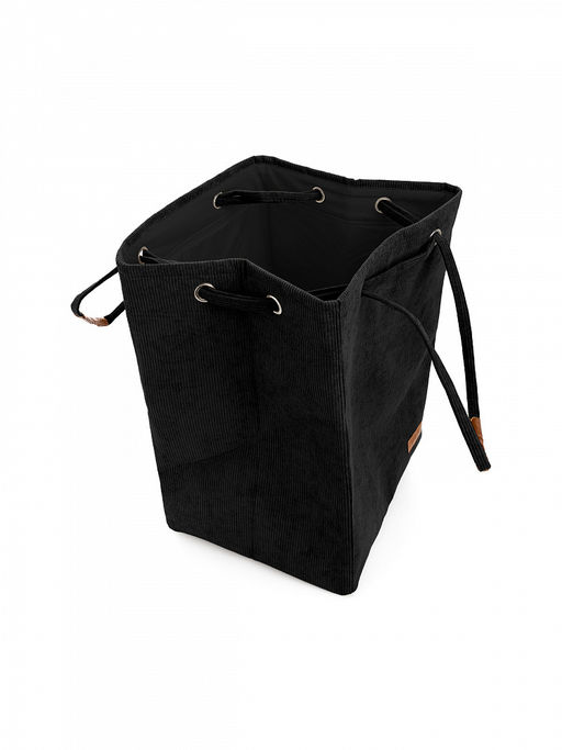 Корзина для белья 35x30x50 черный вельвет - Denastia фото 3