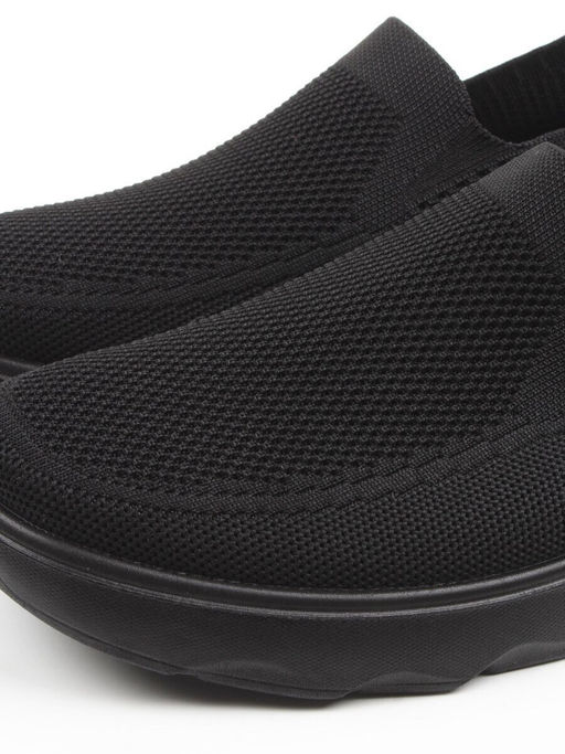 05-TEX-D03-07 BLACK Полуботинки спортивные летние мужские (текстиль)