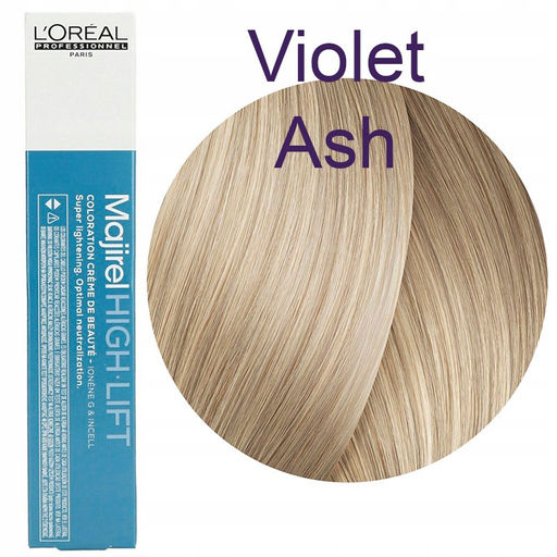 Majirel High Lift Перламутрово-Пепельный (Violet Ash) , 50 мл Суперосветляющая стойкая крем-краска