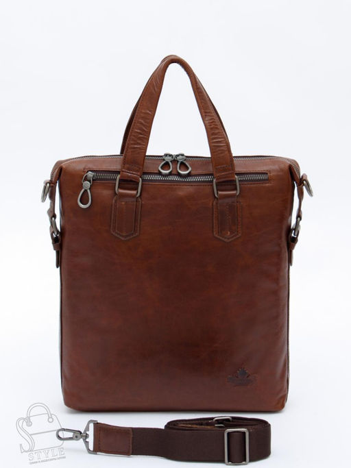 Сумка мужская кожаная 11885Z brown Zinimsk
