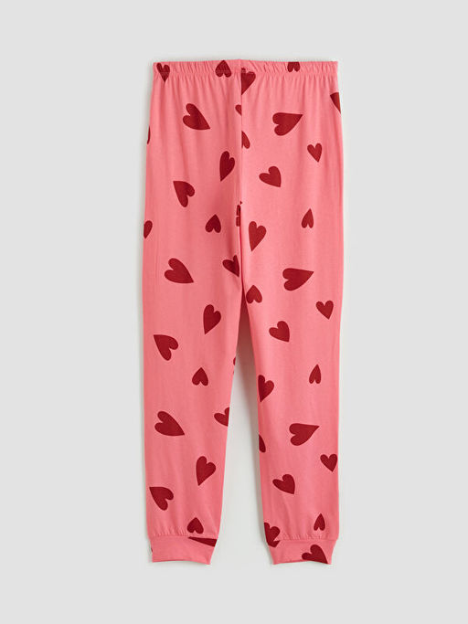 Kalp Desenli Kad?n Jogger Pijama Alt?