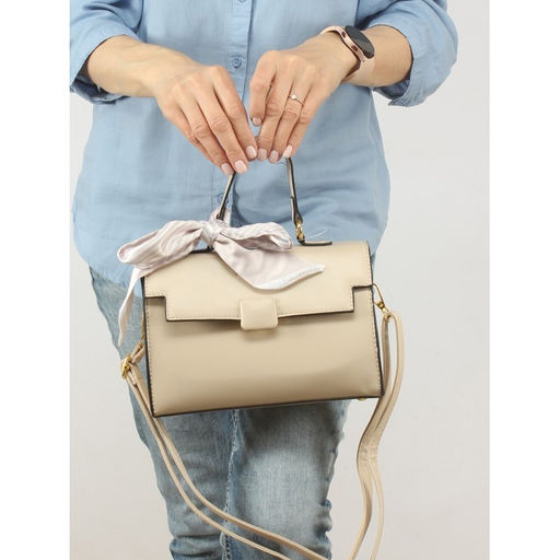 Сумка женская искусственная кожа Ch&K-6806, 1отд, плечевой ремень, бежевый SALE 254468 - Adelia фото 5