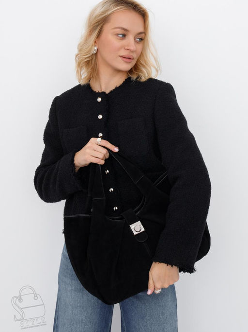 Сумка женская кожаная 2500YF black Polina&Eiterou в Новосибирске