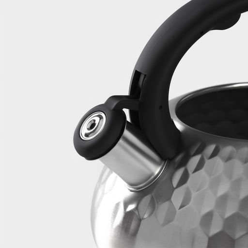 Чайник Magistro Glow, 3 л, со свистком, ручка soft-touch, индукция, нержавеющая сталь, серебристый