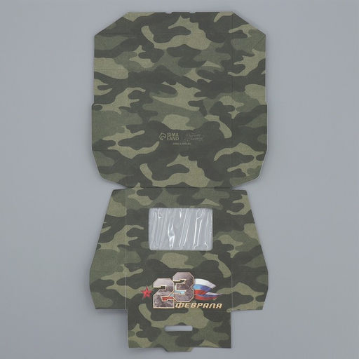 Цена за 5 шт. Кондитерская упаковка, коробка с ламинацией 23 февраля, 10?8?3.5 см