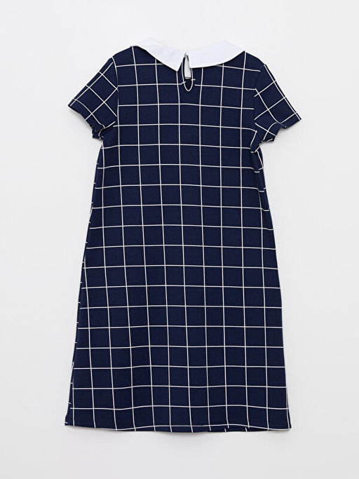 Bebe Yaka Ekose K?sa Kollu K?z ?ocuk Elbise - Waikiki фото 2