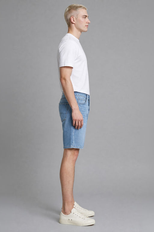 Regular Fit Pamuklu Jean Bermuda _ort - Defacto фото 2