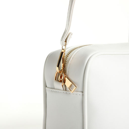 Сумка женская кросс-боди TEXTURA на молнии, 22×8×17 см, белая