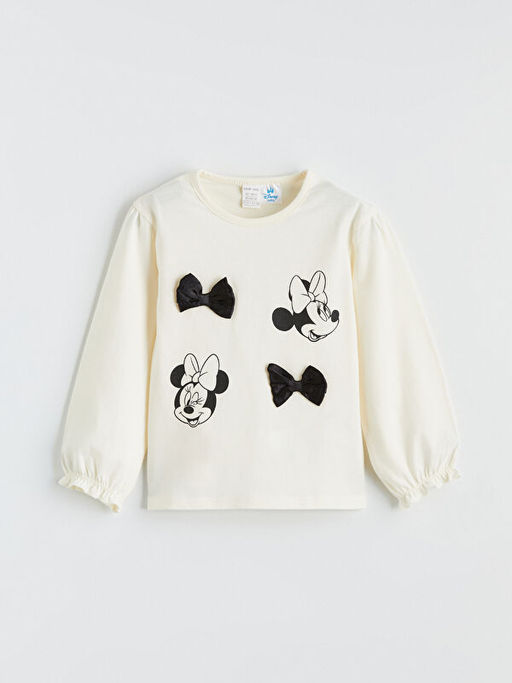 Minnie Mouse Bask?l? K?z Bebek Bluz ve Tayt