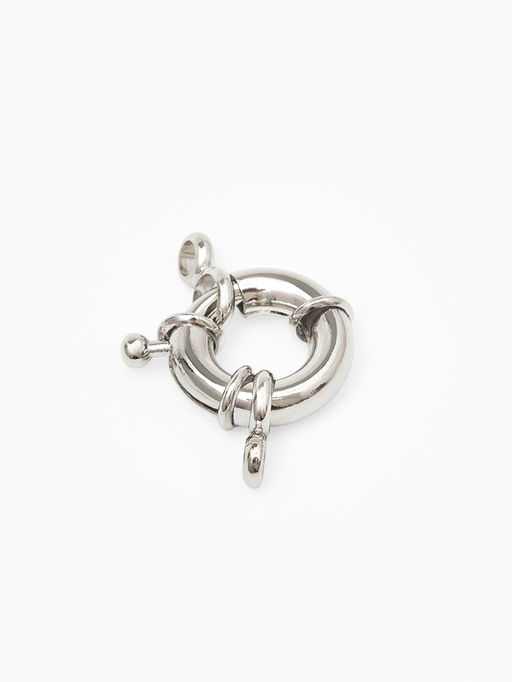 Цена за 2 шт. Застежка-карабин "Штурвал", 13 мм, цвет серебро