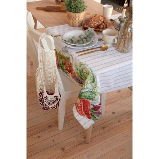 Скатерть Этель Vegetable 180х147 см, 100% хлопок, репс 210 г/м2  фото 4