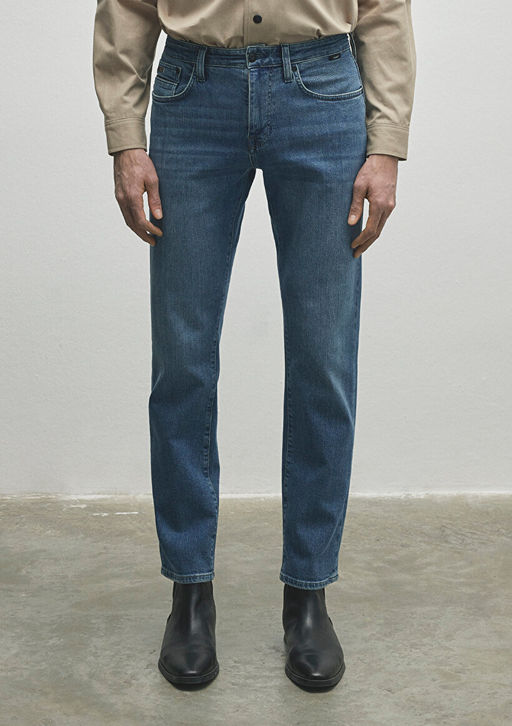 Martin Mavi Black Puslu Ac?k Mavi Jean Pantolon  фото 3