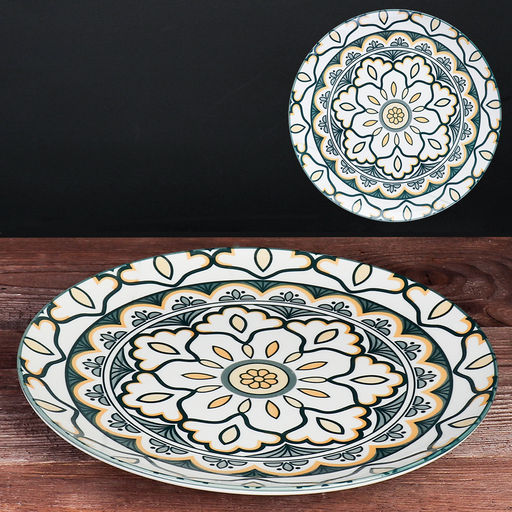 Блюдо круглое 27 см керамика / ZY012 /уп 36/ - Галеонтрейд фото 8