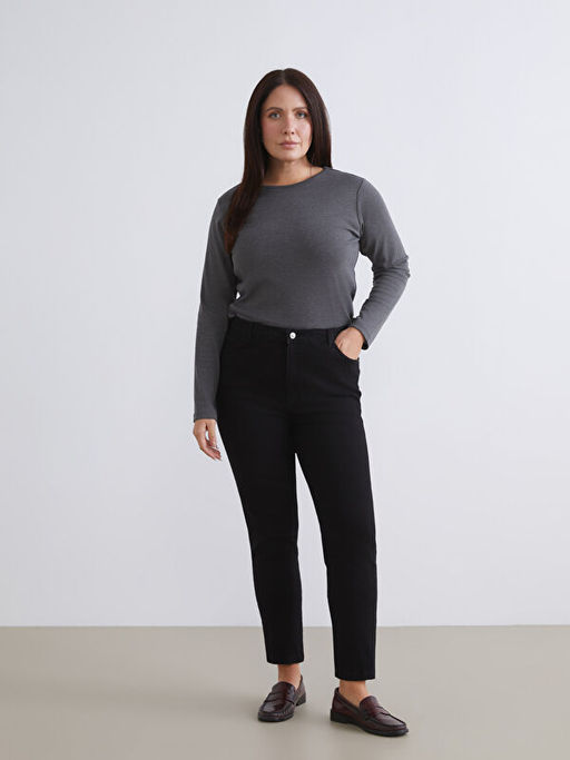 Slim Mom Kad?n Jean Pantolon