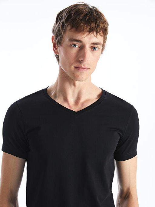 V Yaka K?sa Kollu Erkek Atlet - Waikiki фото 6