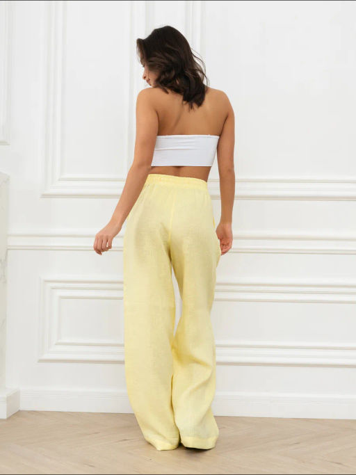 Брюки женские Лён Бежевый - Modamica фото 18