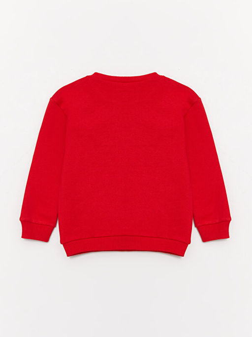 Bisiklet Yaka Y?lba?? Temal? Uzun Kollu Erkek Bebek Sweatshirt