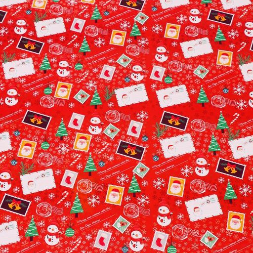 Цена за 10 шт. Бумага упаковочная новогодняя глянцевая Рождественские подарки, двусторонняя, 70?100 см