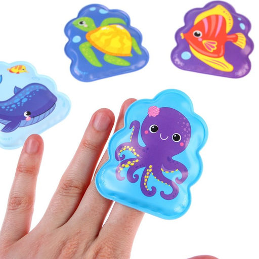 Игрушки для ванны Крошка Я «Подводный мир» книжка и пальчиковый театр, от 1 года