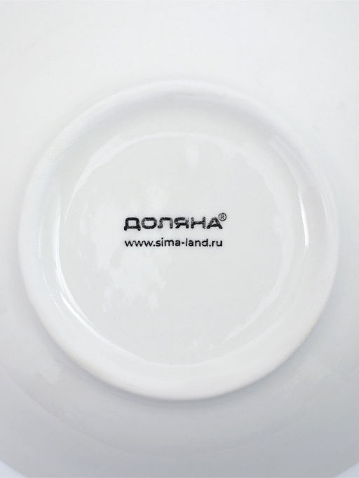 Тарелки глубокие Доляна White Label, набор 4 шт., 15×5 см, фарфор, белые