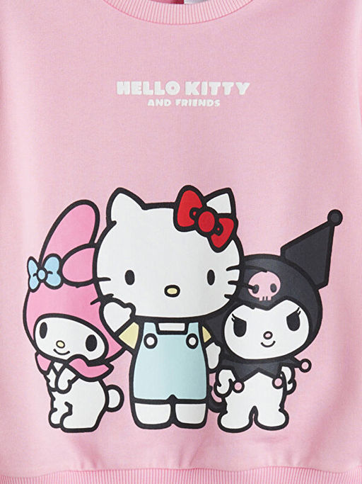 Bisiklet Yaka Kuromi Bask?l? K?z ?ocuk Sweatshirt