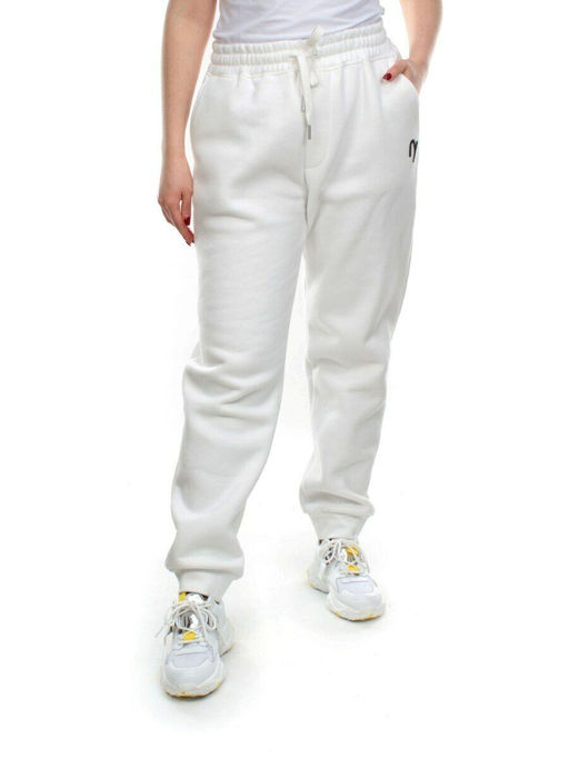 M051 WHITE Брюки спортивные женские на флисе (100% хлопок) 7986 - Fashion фото 7