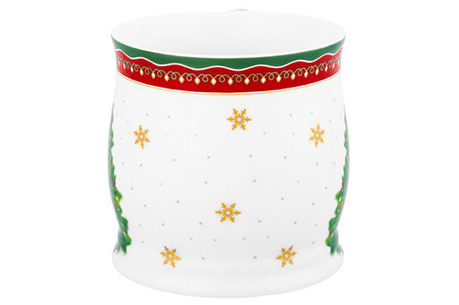 Кружка 350 мл 11,5*8,5*8,5 см Новогодняя елка красный узор NEW BONE CHINA - Elan gallery фото 5