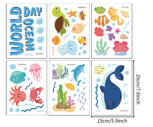 Наклейка интерьерная виниловая Морские обитатели - Home фото 6