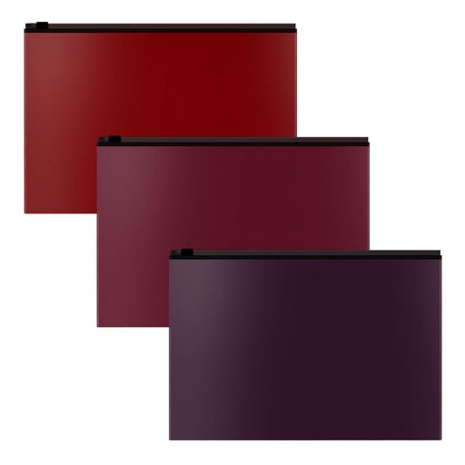 Цена за 2 шт. Папка на молнии B5 ErichKrause "Matt Blackberry Marsala" с ароматом ежевики (54995) красная/рубиновая/фиолетовая