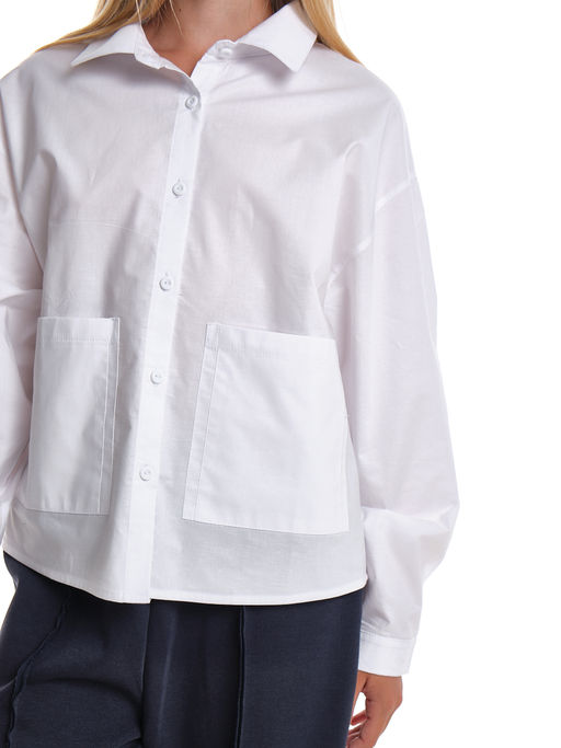 Рубашка белая для девочки в школу 22-7663 белый - Mini maxi фото 18