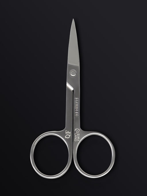 Ножницы маникюрные Premium, загнутые, узкие, 8.8 см, на блистере