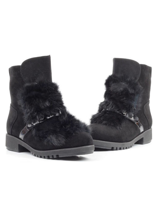 04-907E-7Y1 8J43M Ботинки зимние женские (натуральная замша, натуральный мех)