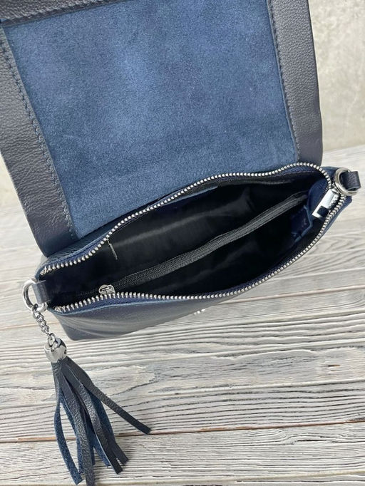 Женская кожаная сумка через плечо 8722-9 Д.Блу - Sergio valentini фото 5