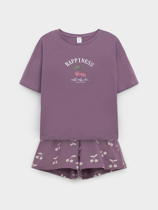 МП 1658-1/сливовый 3211 Н067.1 пижама для дев - Crockid фото 2